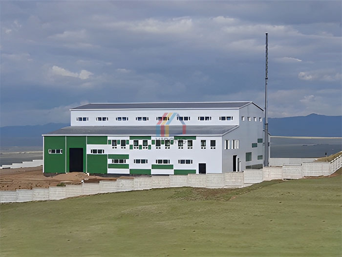 Mongolian factory building with rock wool sandwich panel