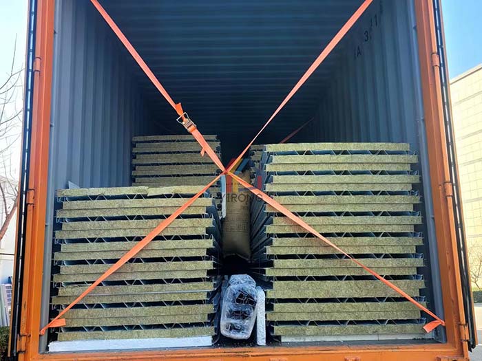 50mm thick rock wool roof panel shipped to Chile