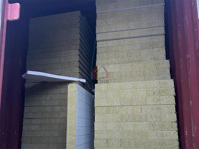 Received rock wool sandwich panels for Polish warehouse