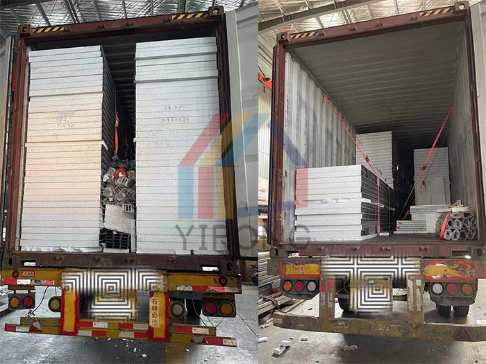 EPS sandwich panels shipped to Congo biscuit factory
